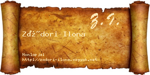 Zádori Ilona névjegykártya